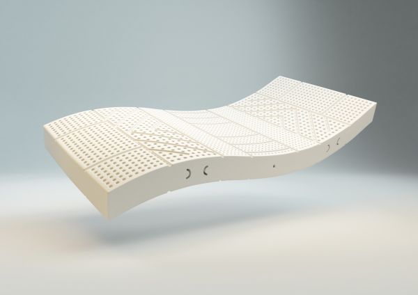 Naturlatex-Wendematratze &quot;ComfortThera BIO&quot; 90x200 cm, 7 Zonen. 100% Naturlatex. Bezug aus Holzfaser